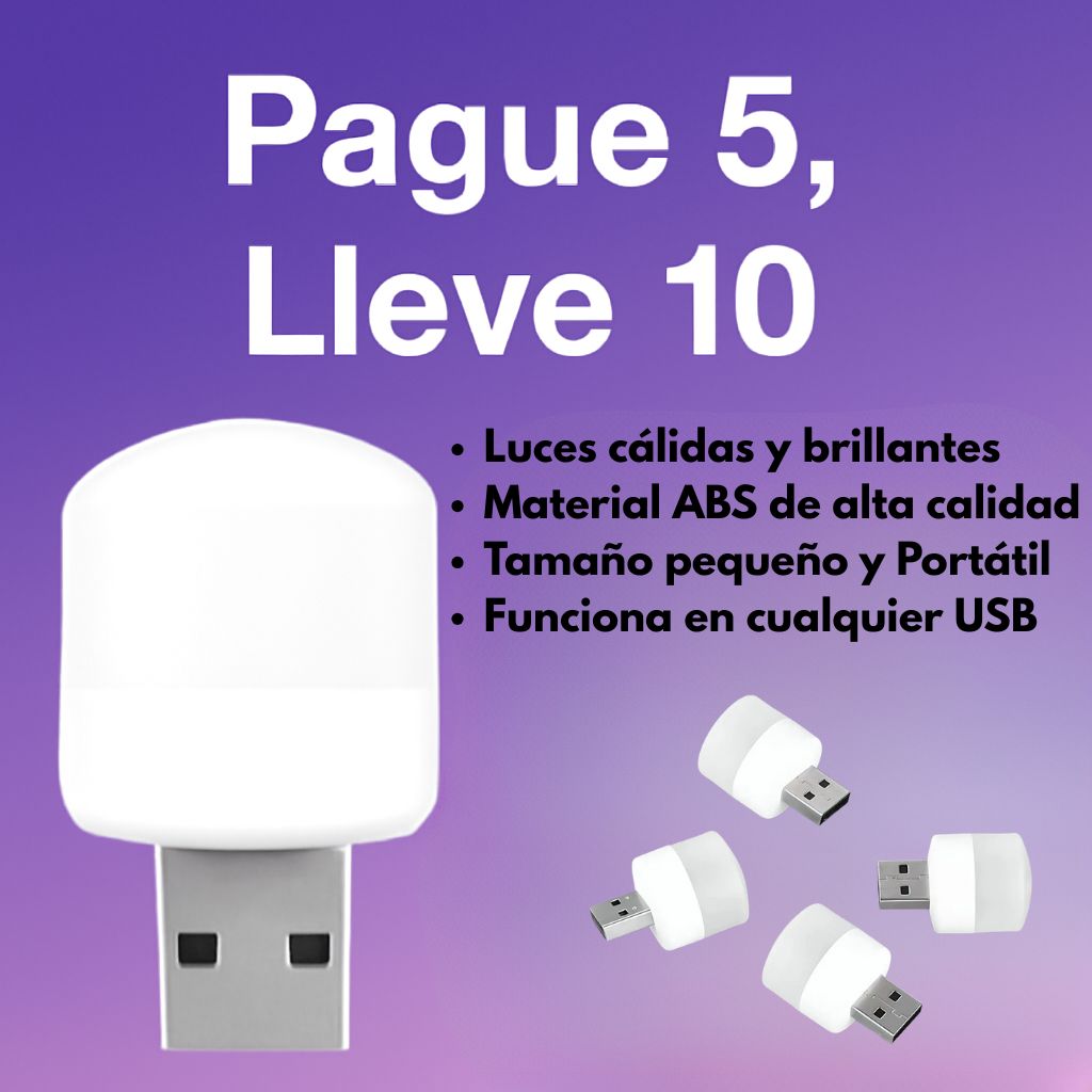 LUZPORT: Luz USB Portátil - Paga 5 y Lleva 10